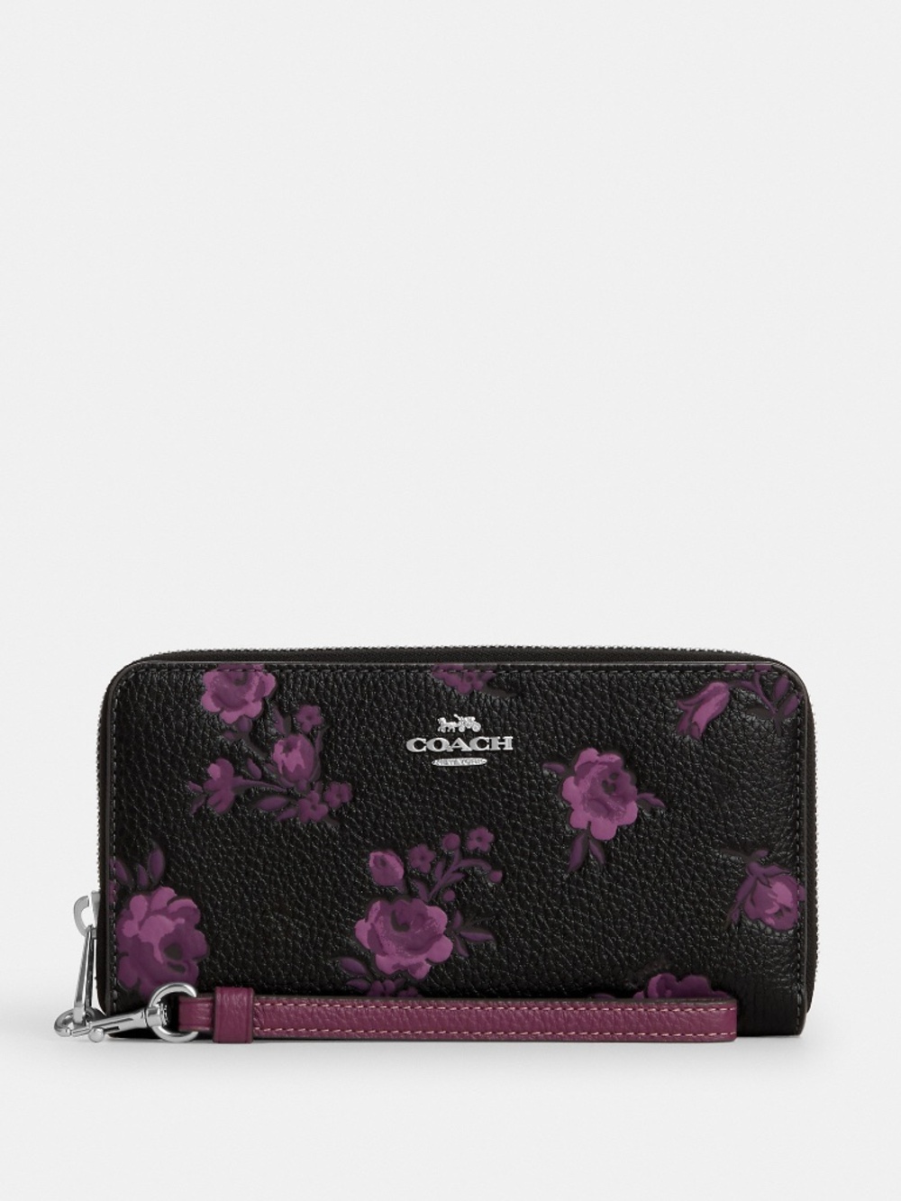 Coach Outlet Long Zip Around Wallet With Floral Print